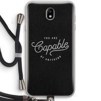 Capable: Samsung Galaxy J7 (2017) Transparant Hoesje met koord
