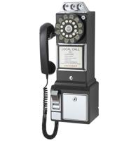 Crosley CR56-BK 1950&apos;s Retro Wandtelefoon Zwart