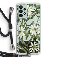 Wit bloemenpatroon: Samsung Galaxy A52s 5G Transparant Hoesje met koord Wit bloemenpatroon: Samsung Galaxy A52s 5G Transparant Hoesje met koord