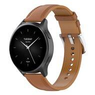 Luxe leren bandje - Lichtbruin - Xiaomi Mi Watch / Xiaomi Watch 2 / Xiaomi Watch S1 / S2 / S3 / S4