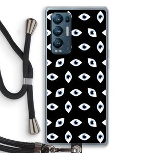 Eyes pattern: Oppo Find X3 Neo Transparant Hoesje met koord