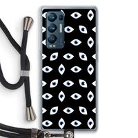 Eyes pattern: Oppo Find X3 Neo Transparant Hoesje met koord
