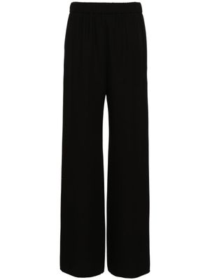 Valentino Garavani pantalon en soie à coupe droite - Noir