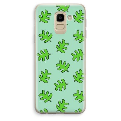 Groene blaadjes: Samsung Galaxy J6 (2018) Transparant Hoesje