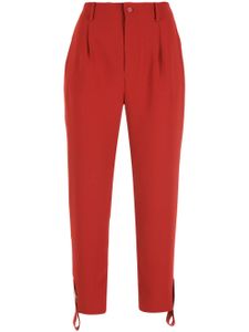 Gloria Coelho pantalon court à effet drapé - Rouge