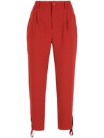 Gloria Coelho pantalon court à effet drapé - Rouge