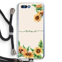 Zonnebloemen: Honor 10 Transparant Hoesje met koord