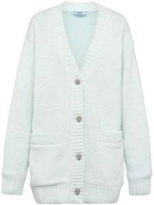 Prada cardigan en laine à col v - Vert