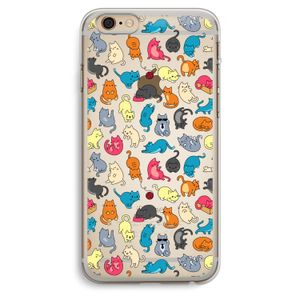 Kleurrijke katten: iPhone 6 Plus / 6S Plus Transparant Hoesje