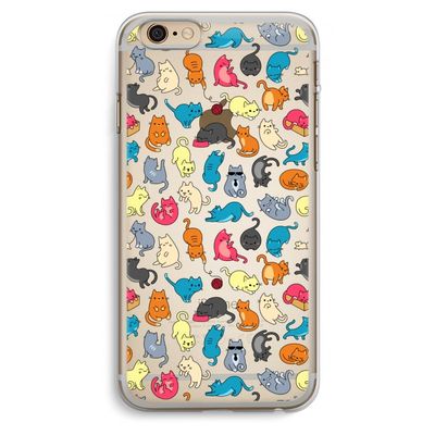 Kleurrijke katten: iPhone 6 Plus / 6S Plus Transparant Hoesje