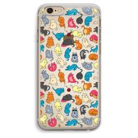 Kleurrijke katten: iPhone 6 Plus / 6S Plus Transparant Hoesje