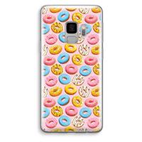 Pink donuts: Samsung Galaxy S9 Transparant Hoesje - thumbnail