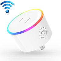 10A RGB Scene Light WiFi Remote Control Smart Socket Works with Alexa & Google Home & IFTTT AC 100-240V JP Plug