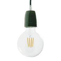 Porselein E27 fitting modern glad met trekontlaster