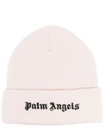 Palm Angels bonnet en coton à logo brodé - Rose