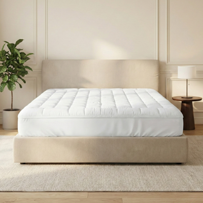 1+1 Gratis Wasbare Topper & Hoeslaken In 1 - Ultiem Slaapcomfort - Wit - Dekbed-Discounter.nl 1+1 Gratis Wasbare Topper & Hoeslaken In 1 - Ultiem Slaapcomfort - Wit - Dekbed-Discounter.nl