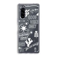 Good vibes: Sony Xperia 5 Transparant Hoesje