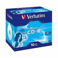 CD-R Verbatim Music CD-R 700 MB Zwart (10 Stuks) CD-R Verbatim Music CD-R 700 MB Zwart (10 Stuks)