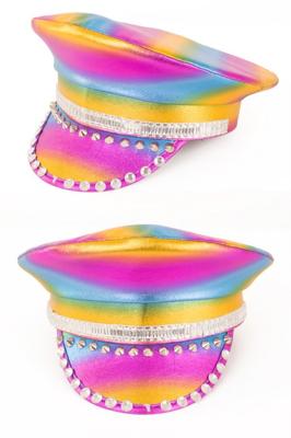 Pet regenboog metallic stenen luxe