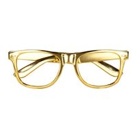 Boland Carnaval/verkleed glitter and glamour bril - goud - volwassenen&amp;nbsp;- verkleedbrillen   -