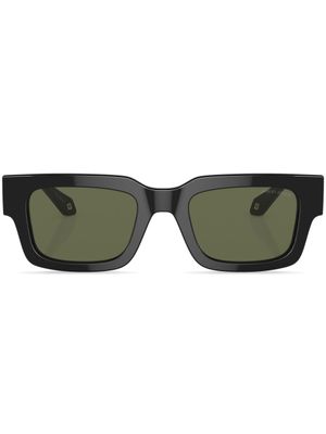 Giorgio Armani lunettes de soleil teintées à monture rectangulaire - Noir