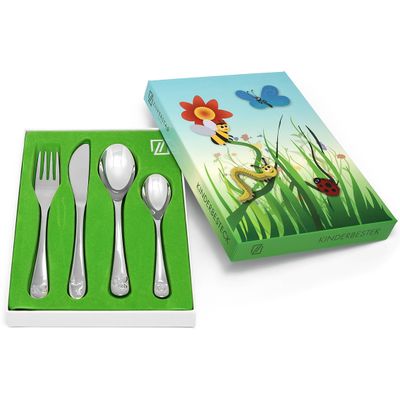 Zilverstad 6835070 Kinderbestek Natuurvriendjes RV-staal 4-delig