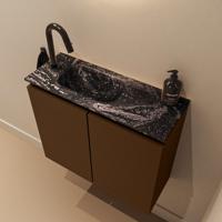 Toiletmeubel Mondiaz Ture Dlux | 60 cm | Meubelkleur Rust | Eden wastafel Lava Links | 1 kraangat