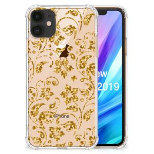 Apple iPhone 11 Case Gouden Bloemen