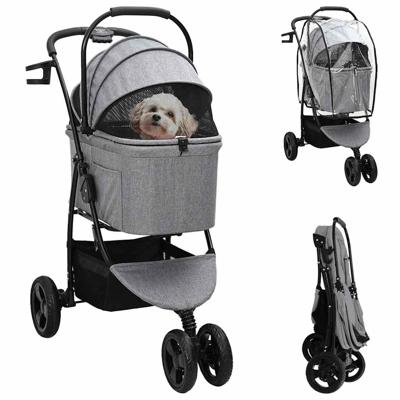 Opvouwbare Huisdierenwagen Grijs 78 x 54 x 101 cm Oxford stof
