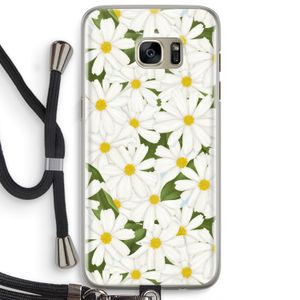 Summer Daisies: Samsung Galaxy S7 Edge Transparant Hoesje met koord