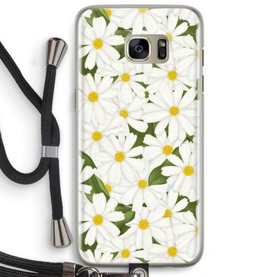 Summer Daisies: Samsung Galaxy S7 Edge Transparant Hoesje met koord