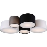 LED Plafondlamp - Plafondverlichting - Trion Hotia - E27 Fitting - 5-lichts - Rond - Meerkleurig - Aluminium - thumbnail