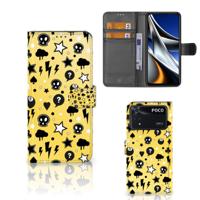 Telefoonhoesje met Naam Xiaomi Poco X4 Pro 5G Punk Geel | Portemonnee hoesje