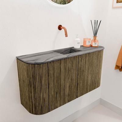Toiletmeubel Mondiaz Joya Dlux | 83.2 cm | Meubelkleur Dusk | Faye wastafel Sombra Wasbak Midden | Zonder kraangat(en)