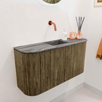Toiletmeubel Mondiaz Joya Dlux | 83.2 cm | Meubelkleur Dusk | Faye wastafel Sombra Wasbak Midden | Zonder kraangat(en)