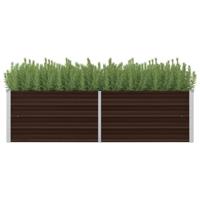 VidaXL Plantenbak verhoogd 160x40x45 cm gegalvaniseerd staal bruin