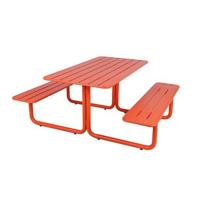 Metalen picknicktafel Max oranje