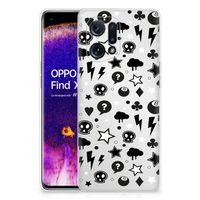 Silicone Back Case OPPO Find X5 Silver Punk