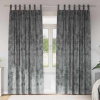 VidaXL Velvet gordijnen met gordijnen 2 pcs grijs 260 x 140 cm fluweel