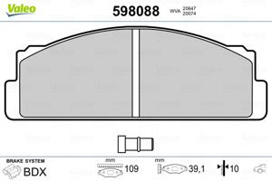 Valeo Remblokset 598088