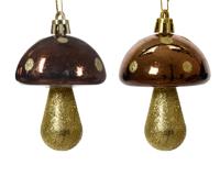 Paddenstoel kunststof d5h7 cm a2 2st kerst - Decoris