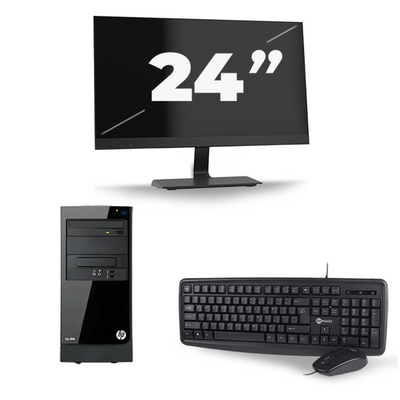 HP Elite 7300 Micro Tower - Intel Core i7-2e Generatie - 16GB RAM - 256GB SSD - Windows 10 + 1x 24 inch Monitor