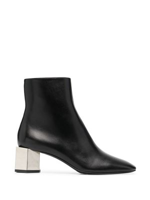 Off-White bottines à talon métallique - Noir