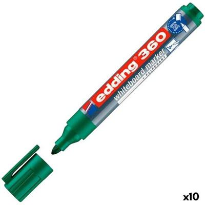 Whiteboard-marker Edding 360 Herlaadbaar Groen (10 Stuks)