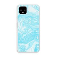 Waterverf blauw: Pixel 4 XL Transparant Hoesje