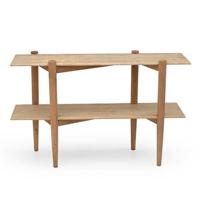 DÉJA Living - Sidetable Travertin 120cm - Donkerbruin Frame - Aline