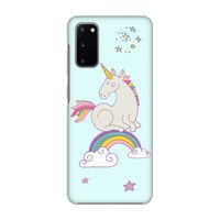 Regenboog eenhoorn: Volledig geprint Samsung Galaxy S20 Hoesje