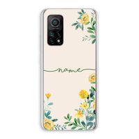 Gele bloemen: Xiaomi Mi 10T 5G Transparant Hoesje
