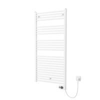 Plieger Elba Electrical Elektrische Designradiator - 126.2x50cm - met thermostaat - 500w - wit 1550011
