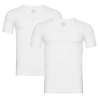 Alan Red 2-pack t-shirts V-neck rib wit - Vancouver